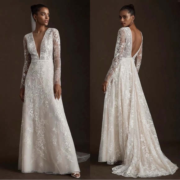 Riki Dalal Joan Wedding Dress Size 14, NWT, $1,600 In Store - Picture 1 of 7